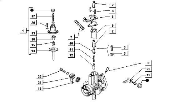 Motor Vergaserkomponenten - Ape TM 218ccm 2T AC 1999-2004 ZAPT1000000001001