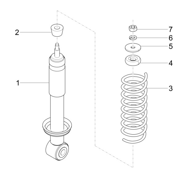 Radaufhängung Stoßdämpfer vorn - Ape Mix 50ccm 2T AC 2018- ZAPC80000