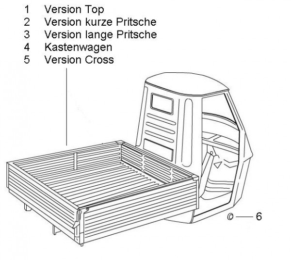 Fahrgestell Fahrgestell - Ape Mix 50ccm 2T AC 2009- ZAPC80000
