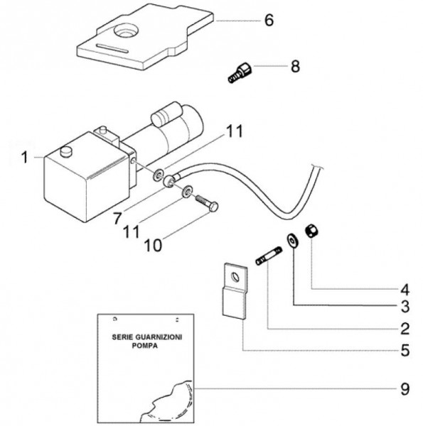 Fahrgestell Hydraulikölpumpe - Ape TM 703 Diesel mit Lenkrad 422ccm 4T AC 2005-2010 ZAPT10000