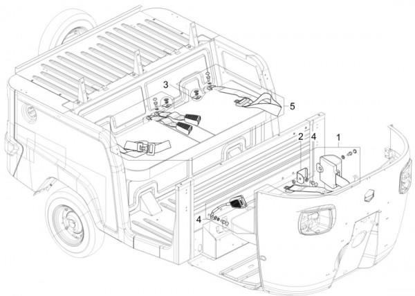 Fahrgestell Sicherheitsgurte - Calessino 200ccm 4T 3V AC 2017- ZAPT42P00
