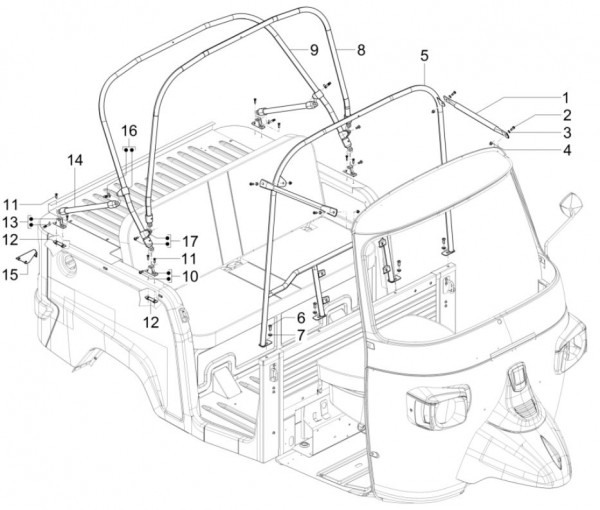 Fahrgestell Fahrgestell II - Calessino 200ccm 4T 3V AC 2014- ZAPT42PMC