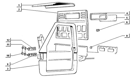 Fahrgestell Fahrerkabine II - Ape TM 218ccm 2T AC 1984- ATM2 00001001