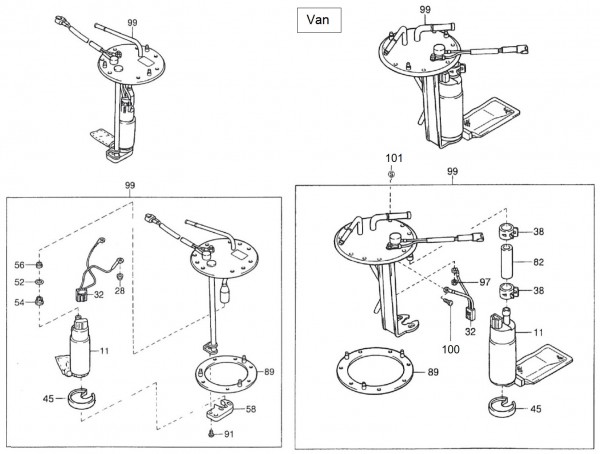 Fahrgestell Benzinpumpe II - Porter Porter 1000ccm 4T LC 1992-1998 ZAPS85
