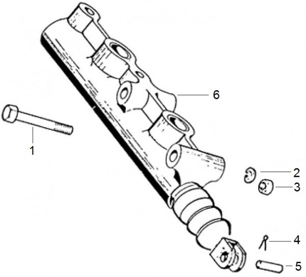 Radaufhängung Hauptbremszylinder - Ape TM 703 Diesel mit Lenkrad 422ccm 4T AC 1997-2004 ATD1T