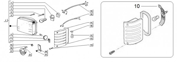 Elektrische Anlage Scheinwerfer - Ape TM 422ccm 4T LC 2013- ZAPT1000000001001