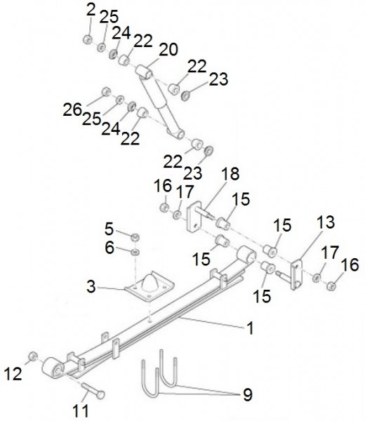 Radaufhängung Stoßdämpfer hinten - Porter Porter Electric ccm 2009- ZAPS9E