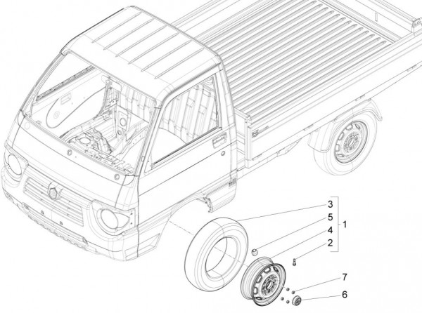 Radaufhängung Räder - Porter Quargo 700ccm 4T LC 2014- ZAPP10000
