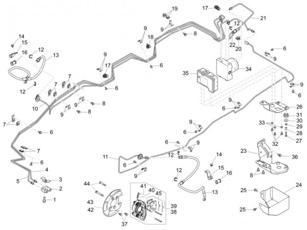 Radaufhängung Bremsanlage - Porter Multitech 1300ccm 4T LC 2014- ZAPS90VJ