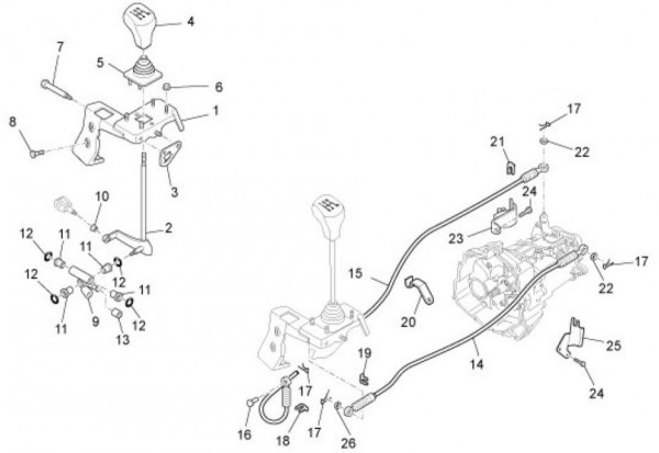 Motor interne Schaltsegmente - Porter Porter up Date 1300ccm 4T LC 2009-2010 ZAPS90VH