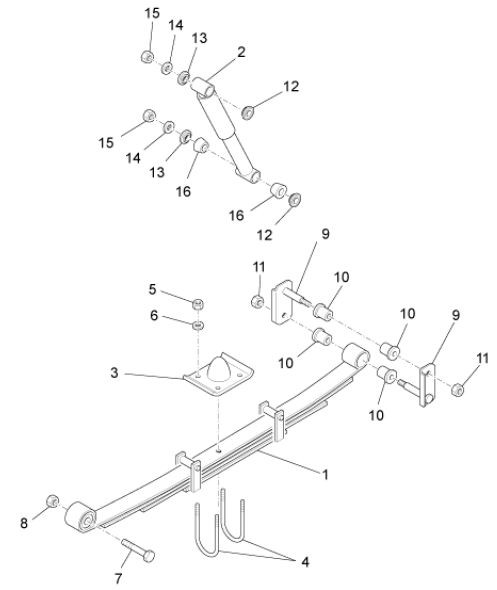 Radaufhängung Stoßdämpfer hinten - Porter Maxxi D120 Diesel 1200ccm 4T LC 2013- ZAPS90DK