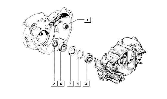 Motor Kurbelwellenlager - Ape Mix 50ccm 2T AC 1998-2008 ZAPC80000