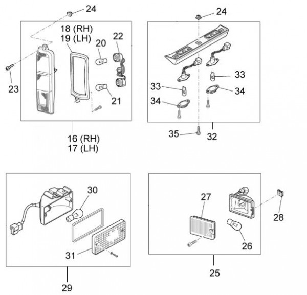 Elektrische Anlage Rücklicht - Porter Multitech 1300ccm 4T LC 2016-