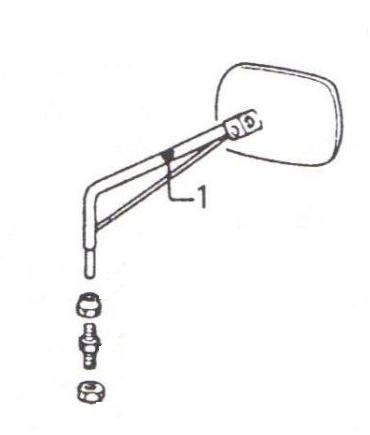 Fahrgestell Spiegel - Ape Poker 422ccm 4T AC 1990-1993 M4R1T