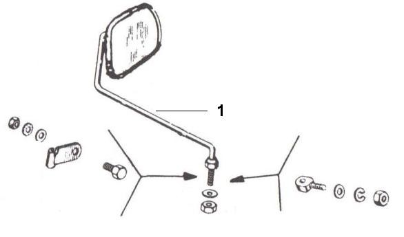 Fahrgestell Spiegel - Ape TM 50ccm 2T AC 1985- TL4T