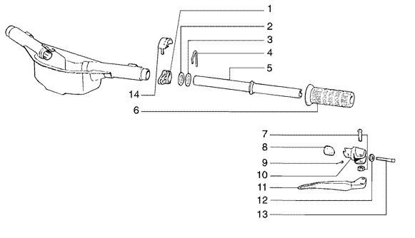 Lenker Lenker links - Ape TM 422ccm 4T AC 1997-2004 ZAPT1000000023141