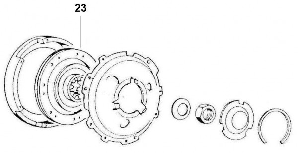 Motor Kupplung - Ape 422ccm 4T AC 1988- AFD4T