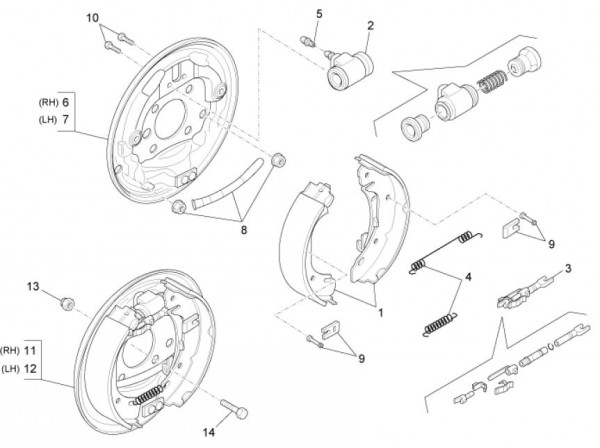 Bowdenzüge Bremsanlage hinten - Porter Maxxi Multitech 1300ccm 4T LC 2013- ZAPS90AJ