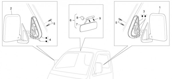Lenker Rückspiegel - Porter Maxxi Multitech 1300ccm 4T LC 2010- ZAPS90AJ