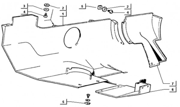 Motor Motorabdeckung - Ape TM 703 mit Lenker 220ccm 2T AC 1997-1999 ZAPT10000