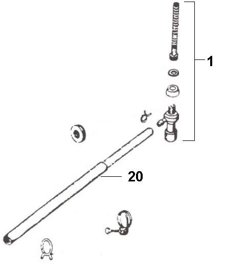 Fahrgestell Benzinhahn - Ape 190ccm 2T AC 1970- MPV1T