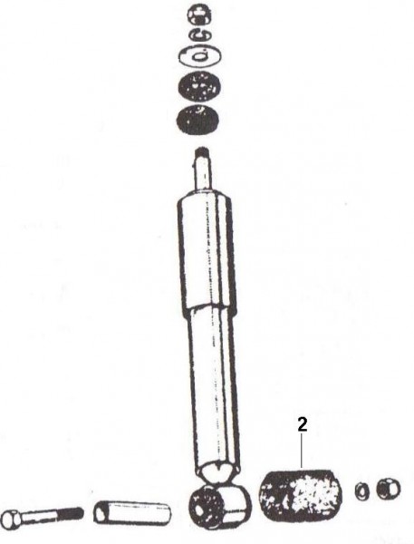 Radaufhängung Stoßdämpfer hinten - Vespa Car 125ccm 2T AC 1970- MPF1T