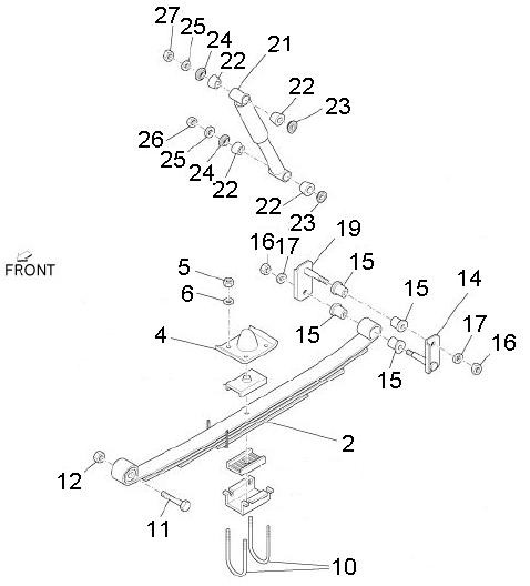 Radaufhängung Stoßdämpfer hinten Pick up - Porter D120 Diesel 1300ccm 4T LC 2011- ZAPS90CK