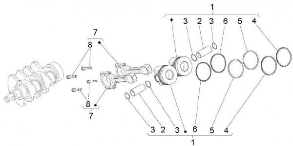 Motor Kolben - Porter D120 Diesel 1300ccm 4T LC 2011- ZAPS90VK