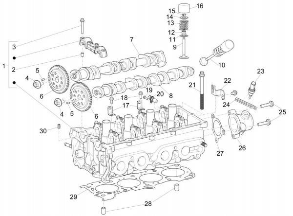 Motor Zylinderkopf - Porter Maxxi Multitech 1300ccm 4T LC 2016-