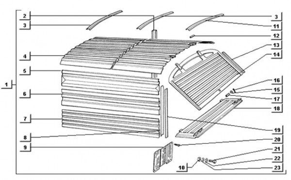 Fahrgestell Kastenaufbau - Ape TM 703 mit Lenker 220ccm 2T AC 1997-1999 ZAPT10000