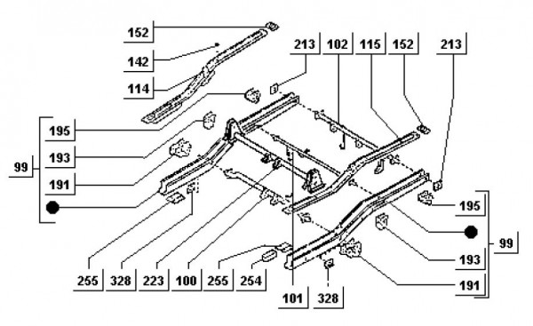 Fahrgestell Ladeflächenbauteile - Porter Porter Diesel 1400ccm 4T LC 1998-2004 ZAPS85000007