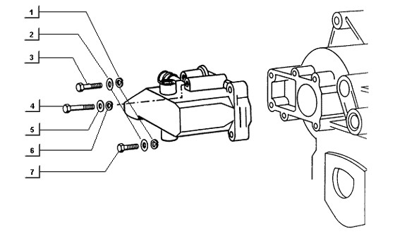 Motor Befestigung Getriebeschaltgehäuse (Lenkrad) - Ape TM 422ccm 4T LC 2013- ZAPT1000000001001