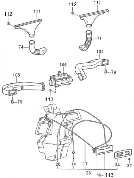 Fahrgestell Heizung II - Porter Porter 1000ccm 4T LC 1992-1998 ZAPS85