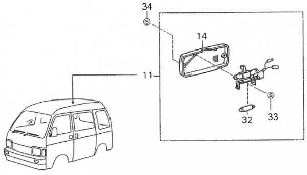 Elektrische Anlage Innenraumleuchte - Porter Porter 1000ccm 4T LC 1998-2009 ZAPS85