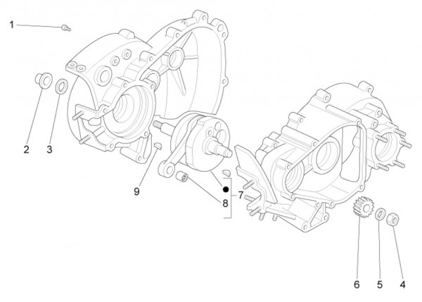 Motor Kurbelwelle - Ape Mix 50ccm 2T AC 2018- ZAPC80000