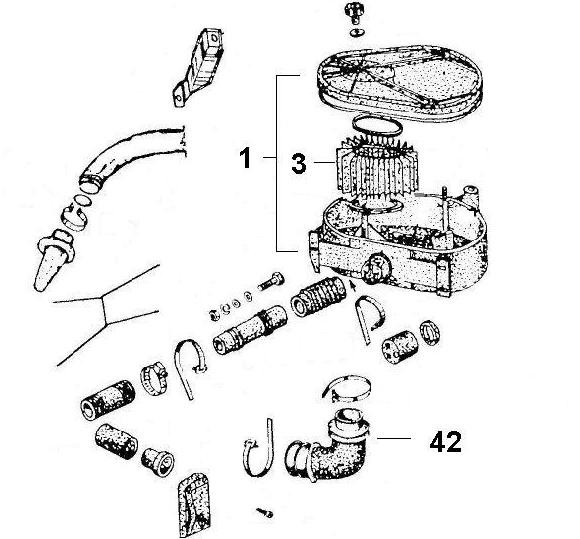 Motor Luftfilter - Vespa Car 125ccm 2T AC 1970- MPF1T