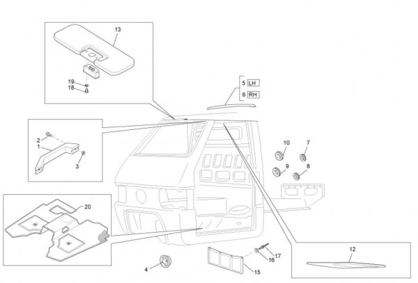 Fahrgestell Bauteile Fahrerkabine - Ape TM 703 mit Lenker 220ccm 2T AC 2008-2016 ZAPT10000