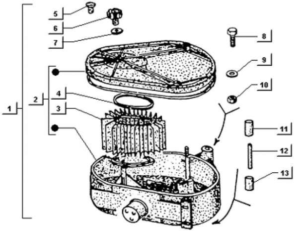 Motor Luftfilter - Ape TM 703 mit Lenkrad 220ccm 2T AC 2000-2007 ZAPT10000