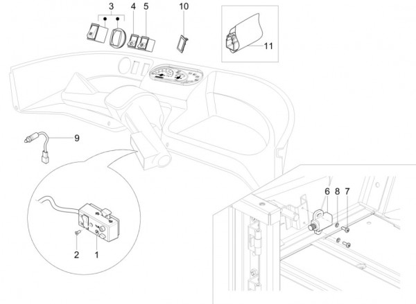 Elektrische Anlage Schalter - Calessino 200ccm 4T 3V AC 2017- ZAPT42PMC
