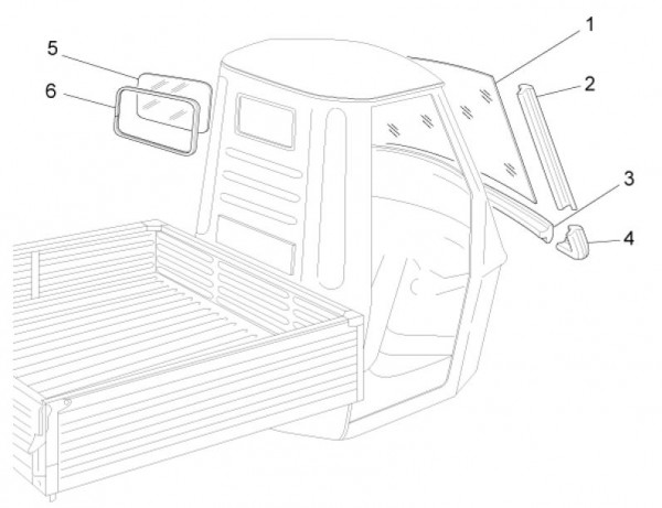 Fahrgestell Windschutzscheibe - Ape Mix 50ccm 2T AC 2016- ZAPC80000