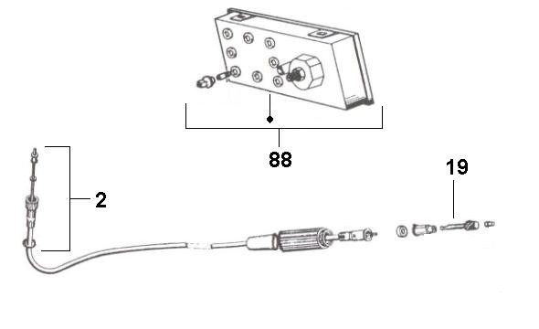Lenker Tachometer - Ape Car 422ccm 4T AC 1986- AFD1T
