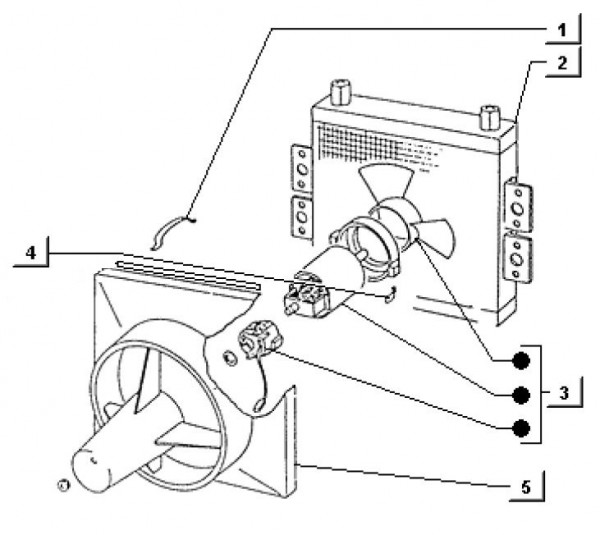 Fahrgestell Kühler - Ape TM 703 Diesel mit Lenkrad 422ccm 4T AC 1997-2004 ZAPT10000