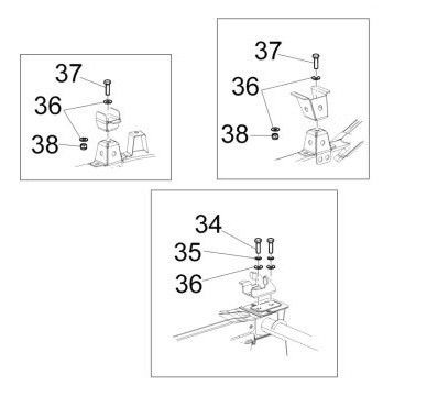 Fahrgestell Ladeflächenbauteile - Porter Maxxi Multitech 1300ccm 4T LC 2015-