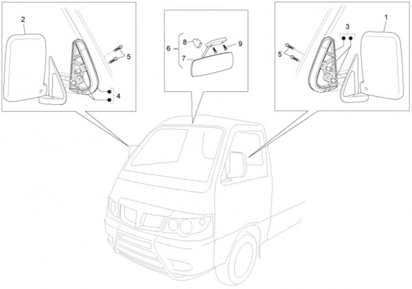 Lenker Rückspiegel - Porter Maxxi Multitech 1300ccm 4T LC 2013- ZAPS90RJ