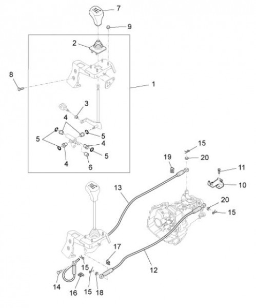 Motor interne Schaltsegmente - Porter Maxxi D120 Diesel 1200ccm 4T LC 2011- ZAPS90DK