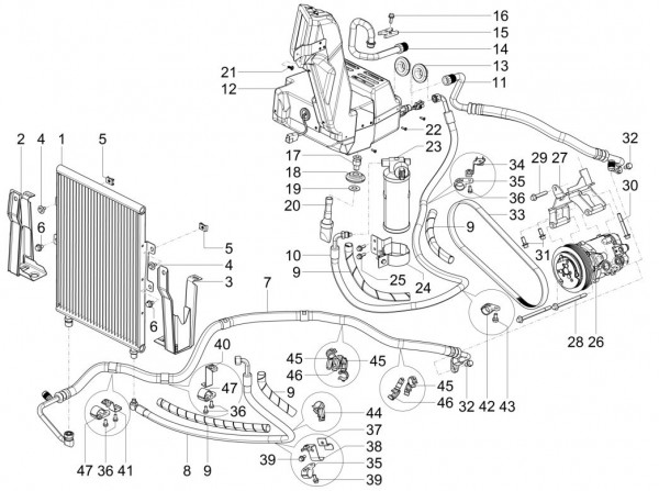 Fahrgestell Klimaanlage - Porter Maxxi Multitech 1300ccm 4T LC 2016-