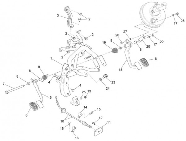 Bowdenzüge Pedale - Porter Maxxi Multitech 1300ccm 4T LC 2013- ZAPS90RJ