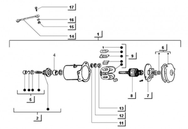 Motor Anlasser - Ape 50ccm 2T AC 1989- TL6T