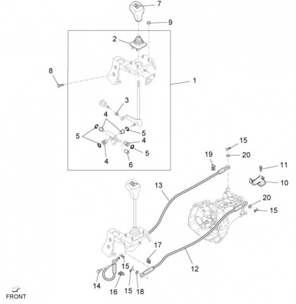 Motor interne Schaltsegmente - Porter Maxxi Multitech 1300ccm 4T LC 2011- ZAPS90RJ