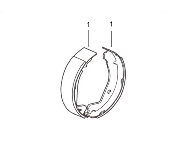Radaufhängung Bremsbacken vorn - Ape Car 422ccm 4T AC 1988- AFD3T